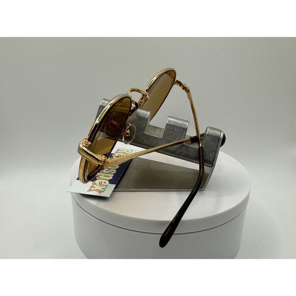 Vintage Oversize Sunglasses NOS Round Preppy Style Brown Lens Marchon Academy - Picture 5 of 5